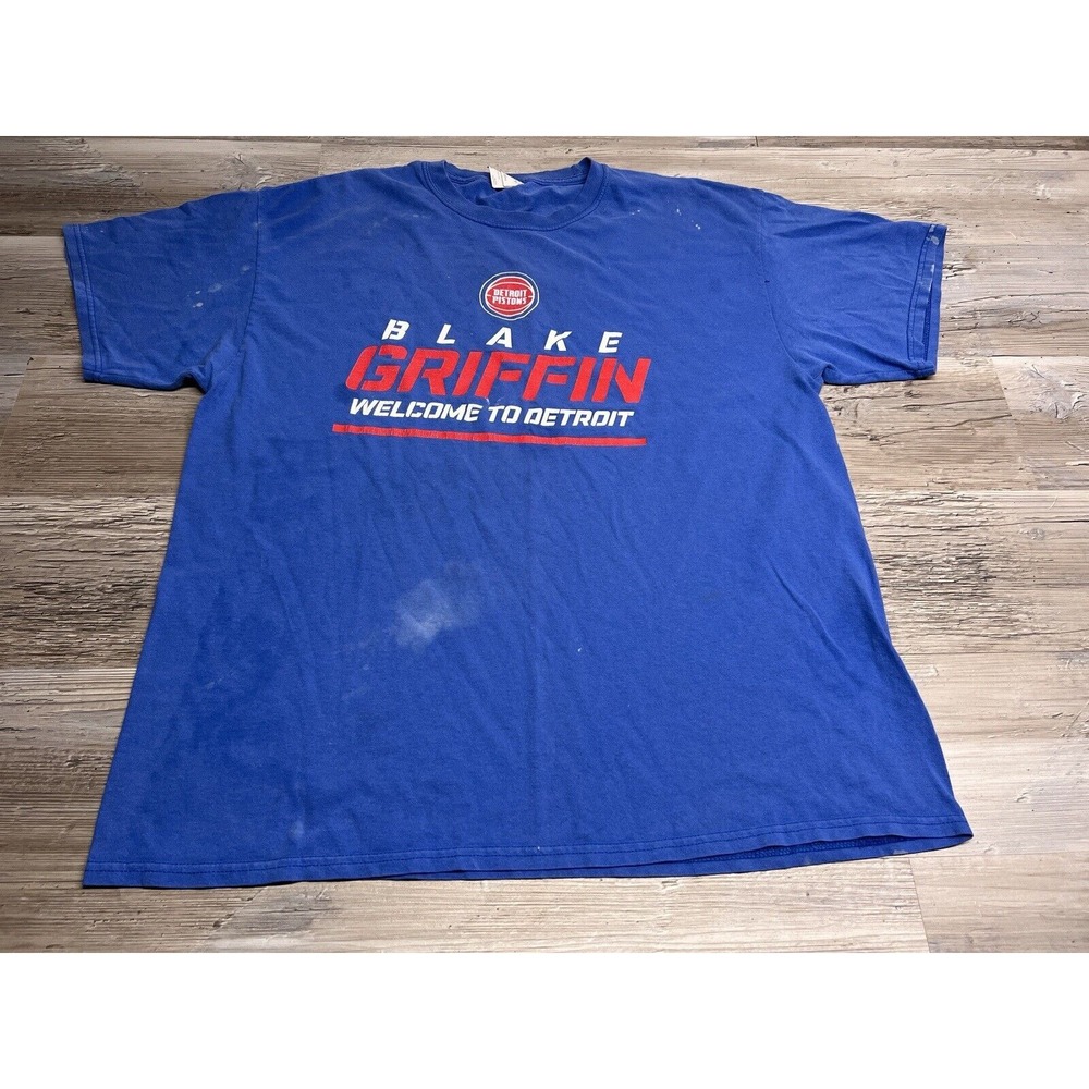 2018 Detroit Pistons‎ Blake Griffin T-Shirt Blue Faded Size XL